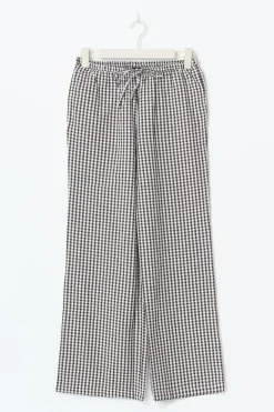Seersucker gingham trousers