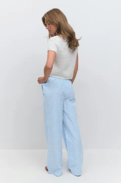 Seersucker gingham trousers