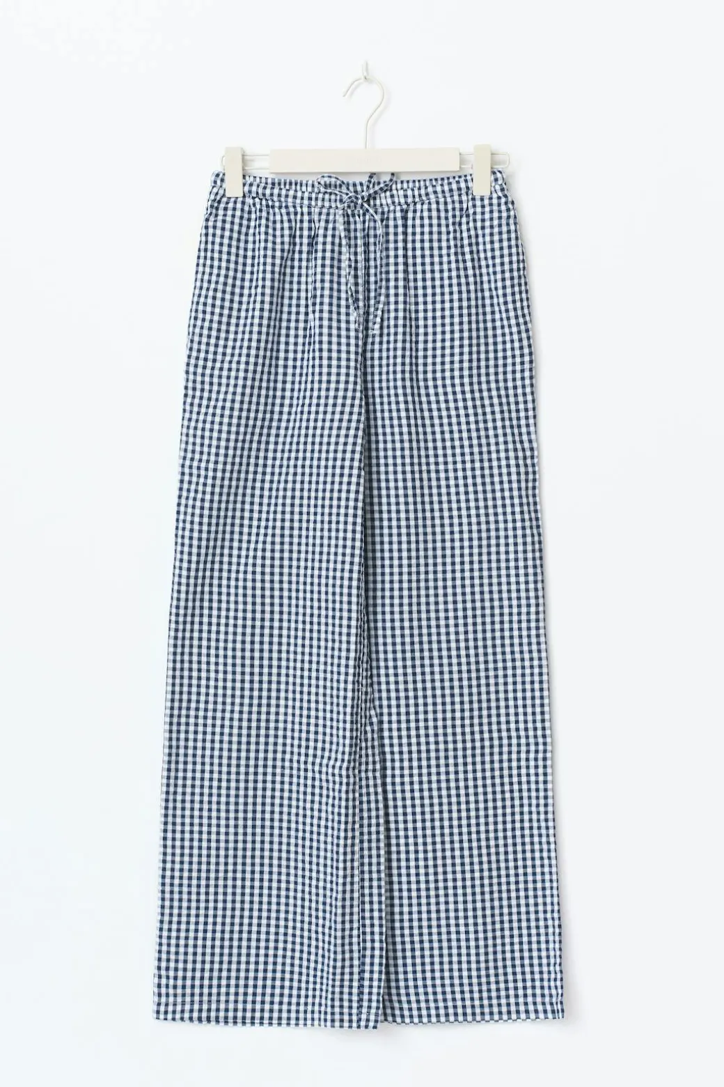 Seersucker gingham trousers