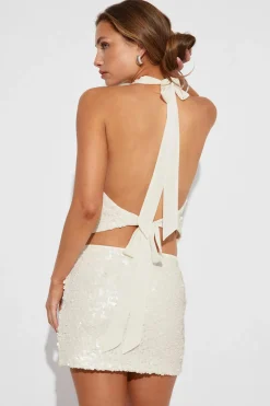 Sequin mini skirt