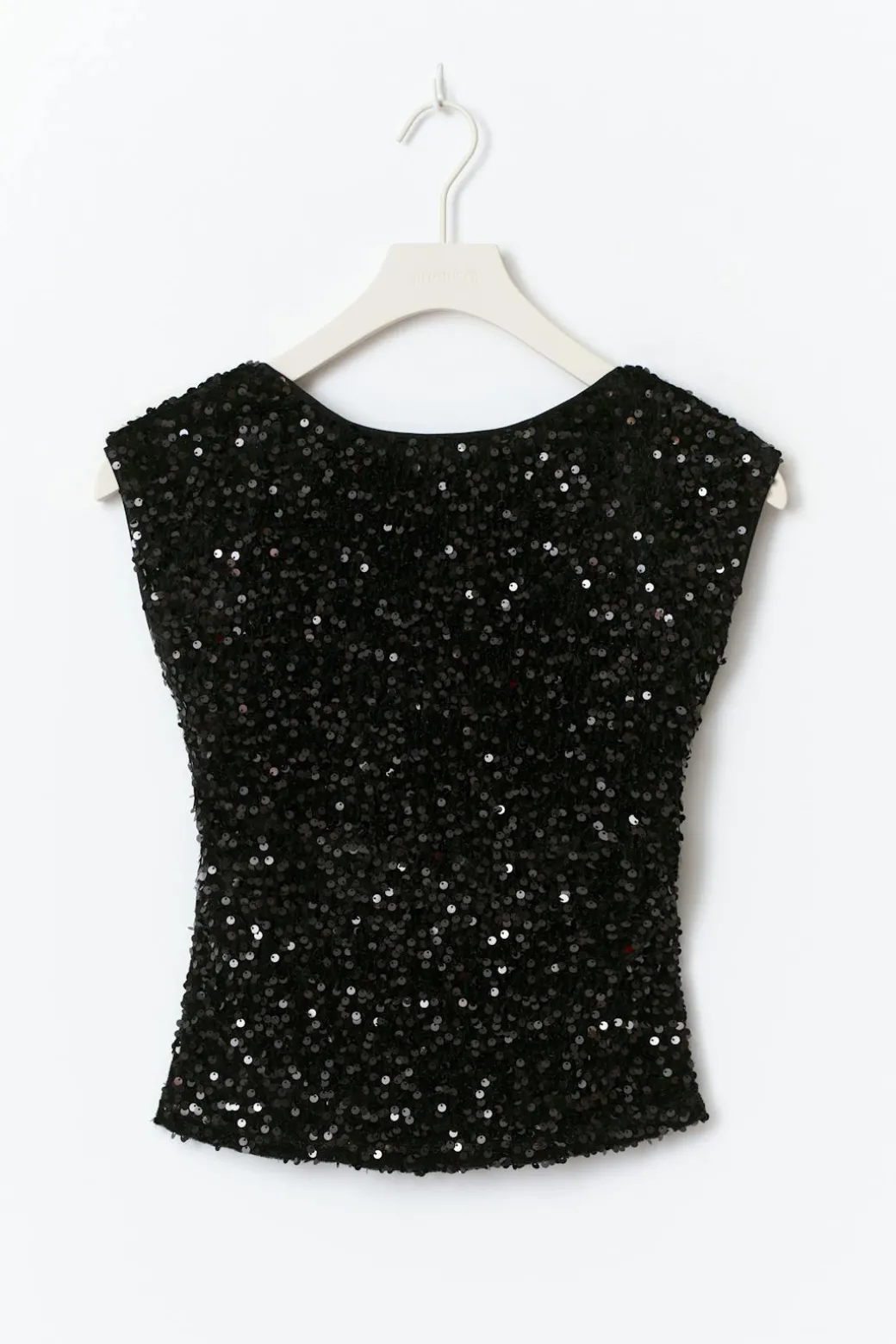 14+ sequin open back top