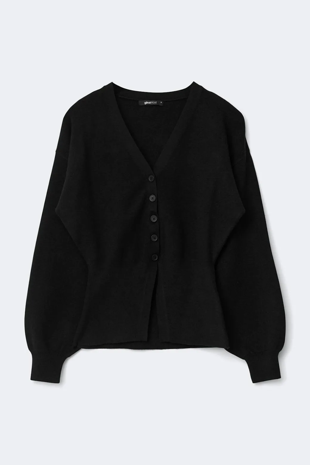 Shaped knitted cardigan