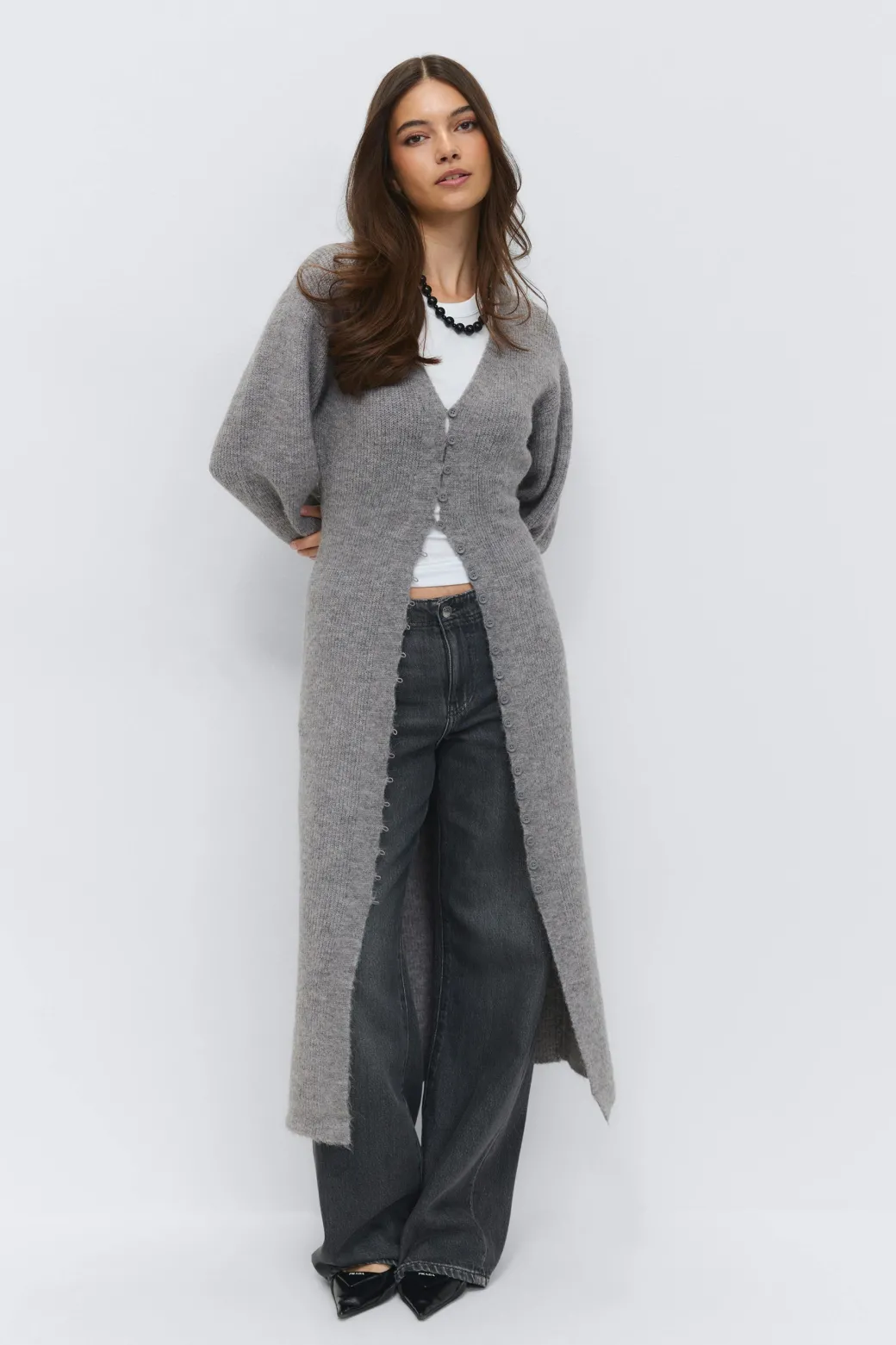 Shaped knitted dress
