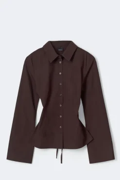 Shaped tie blouse