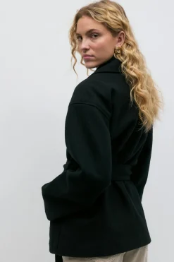 Shawl collar short coat