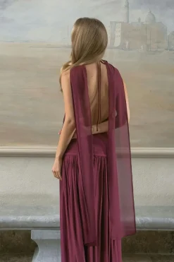 Shawl maxi dress