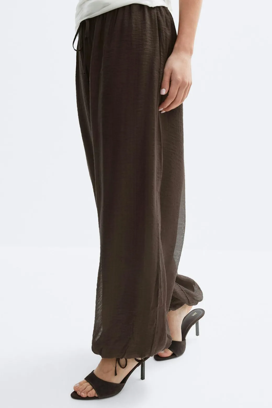 Sheer balloon trousers