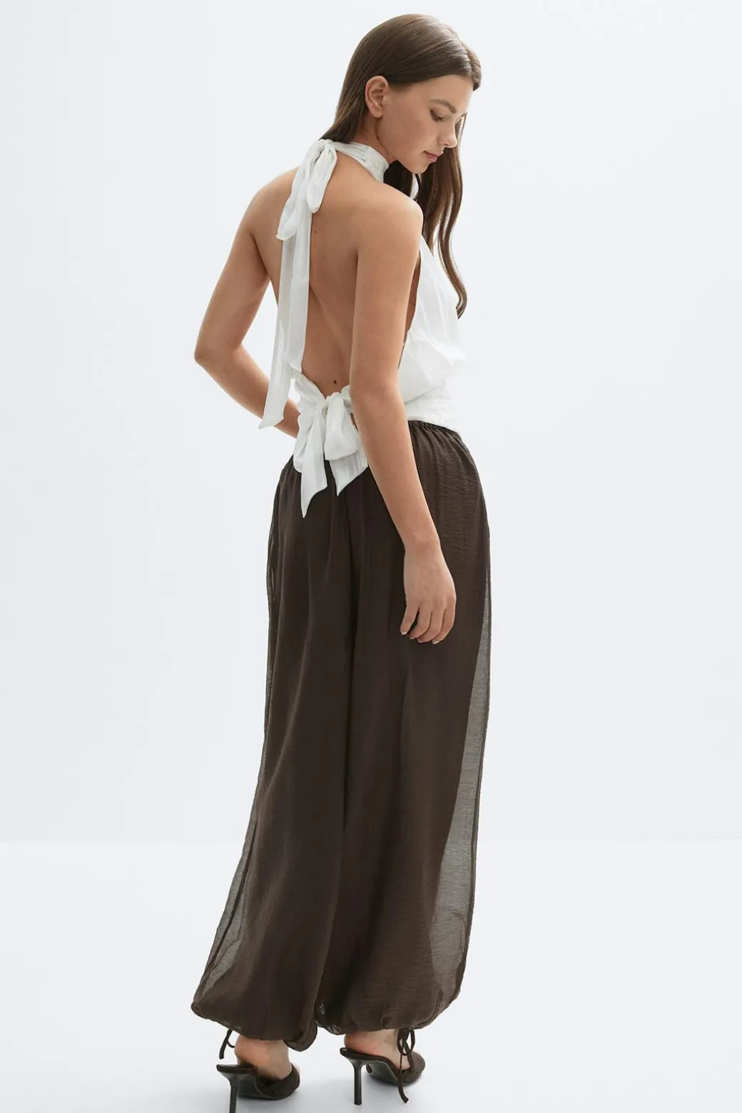 Sheer balloon trousers