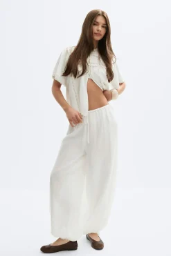 Sheer balloon trousers
