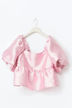 Shiny peplum blouse