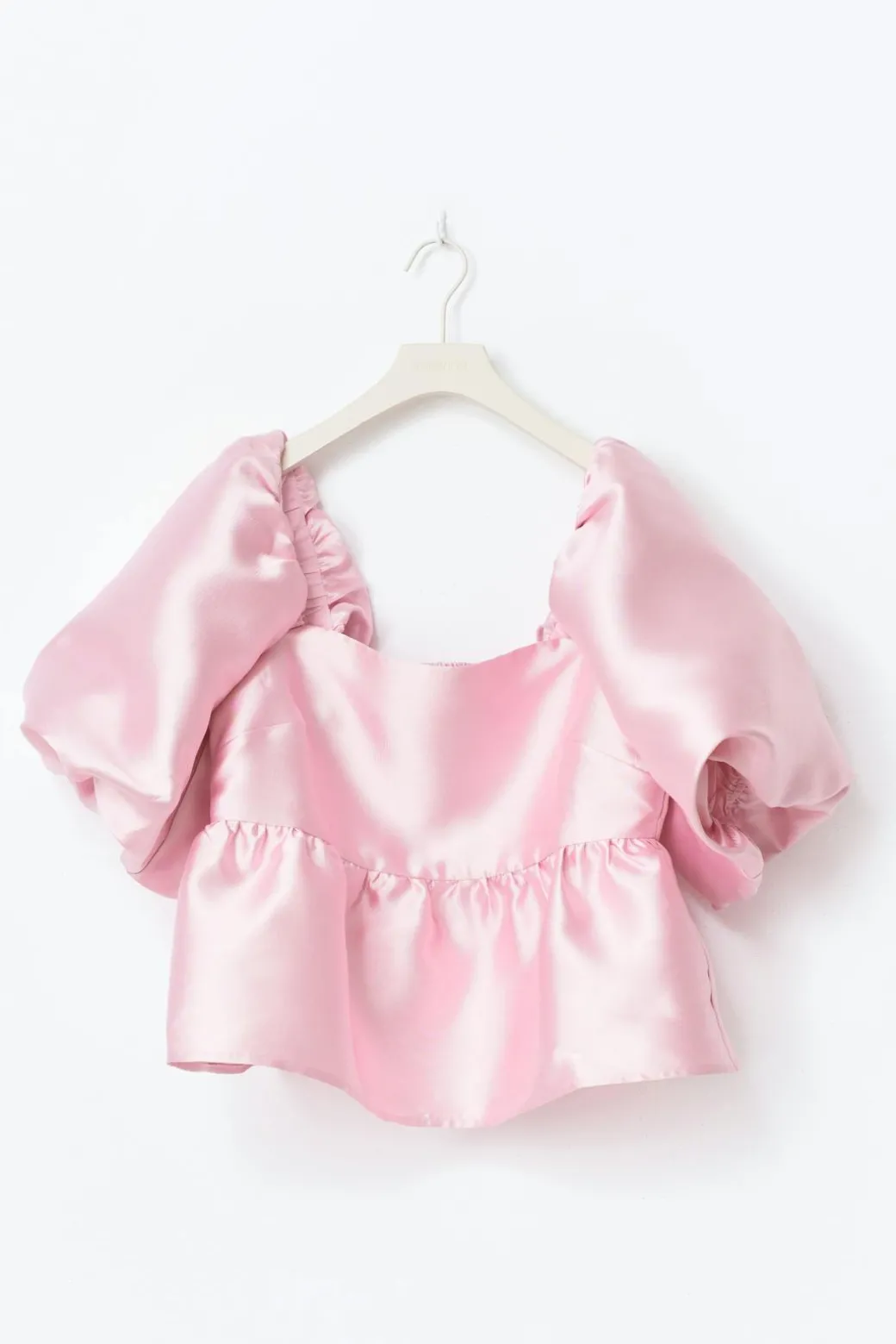 Shiny peplum blouse
