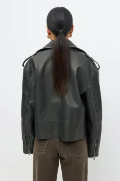 Short pu biker jacket