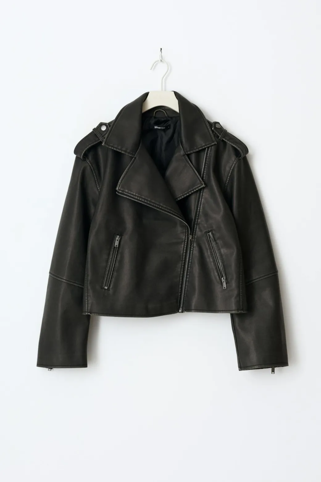 Short pu biker jacket
