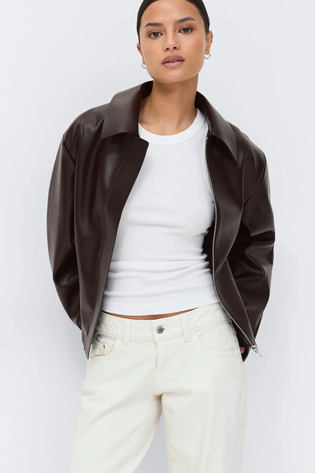 Short pu jacket