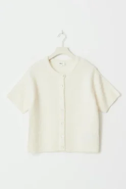 Short sleeve knitted cardigan
