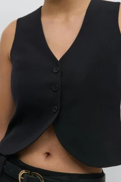 Short v-neck vest
