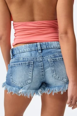 14+ slay low denim shorts