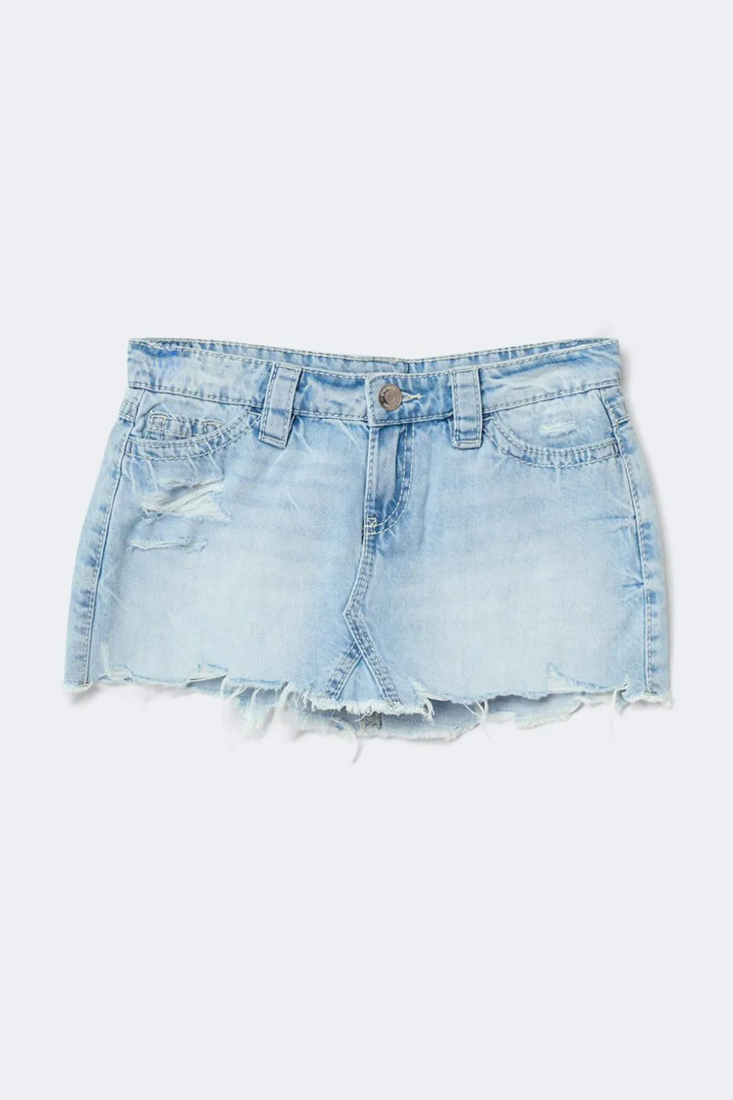 14+ slay low denim skirt
