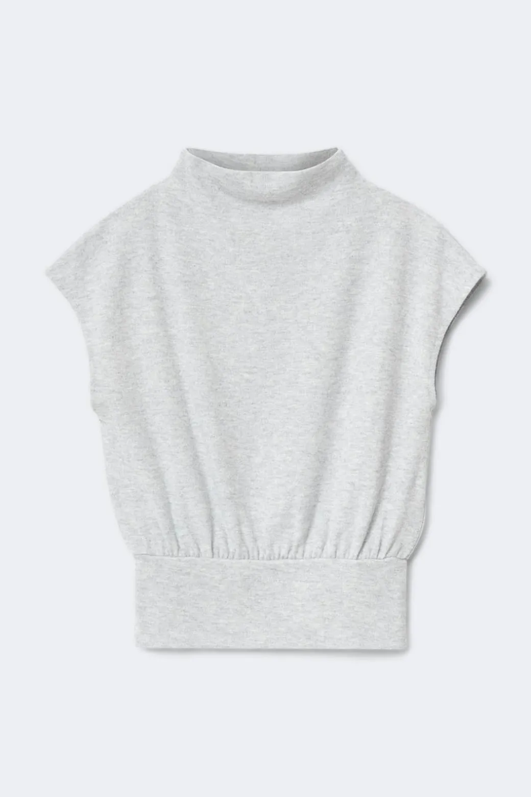 Soft funnel neck top