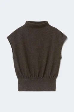 Soft funnel neck top