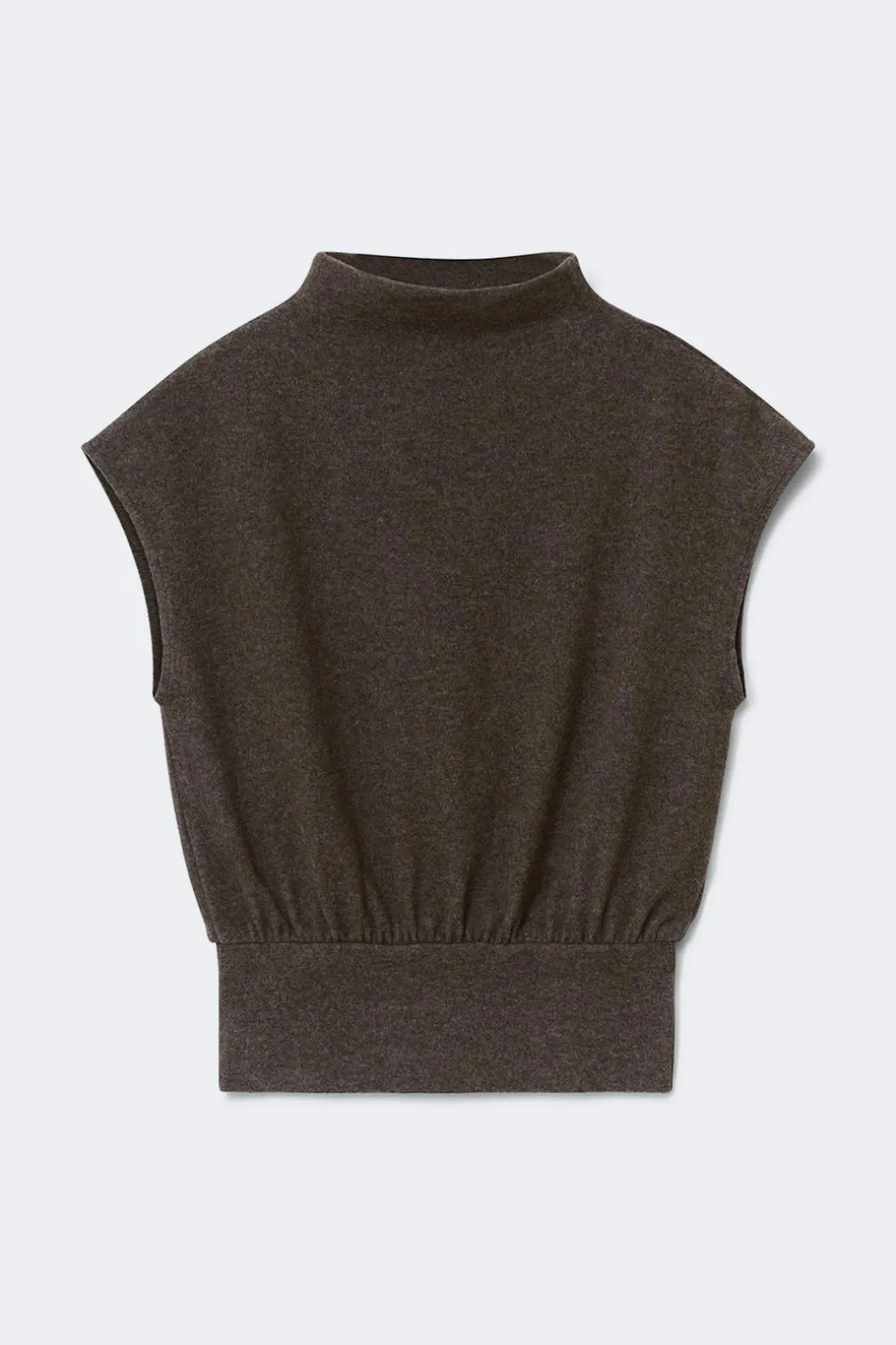 Soft funnel neck top