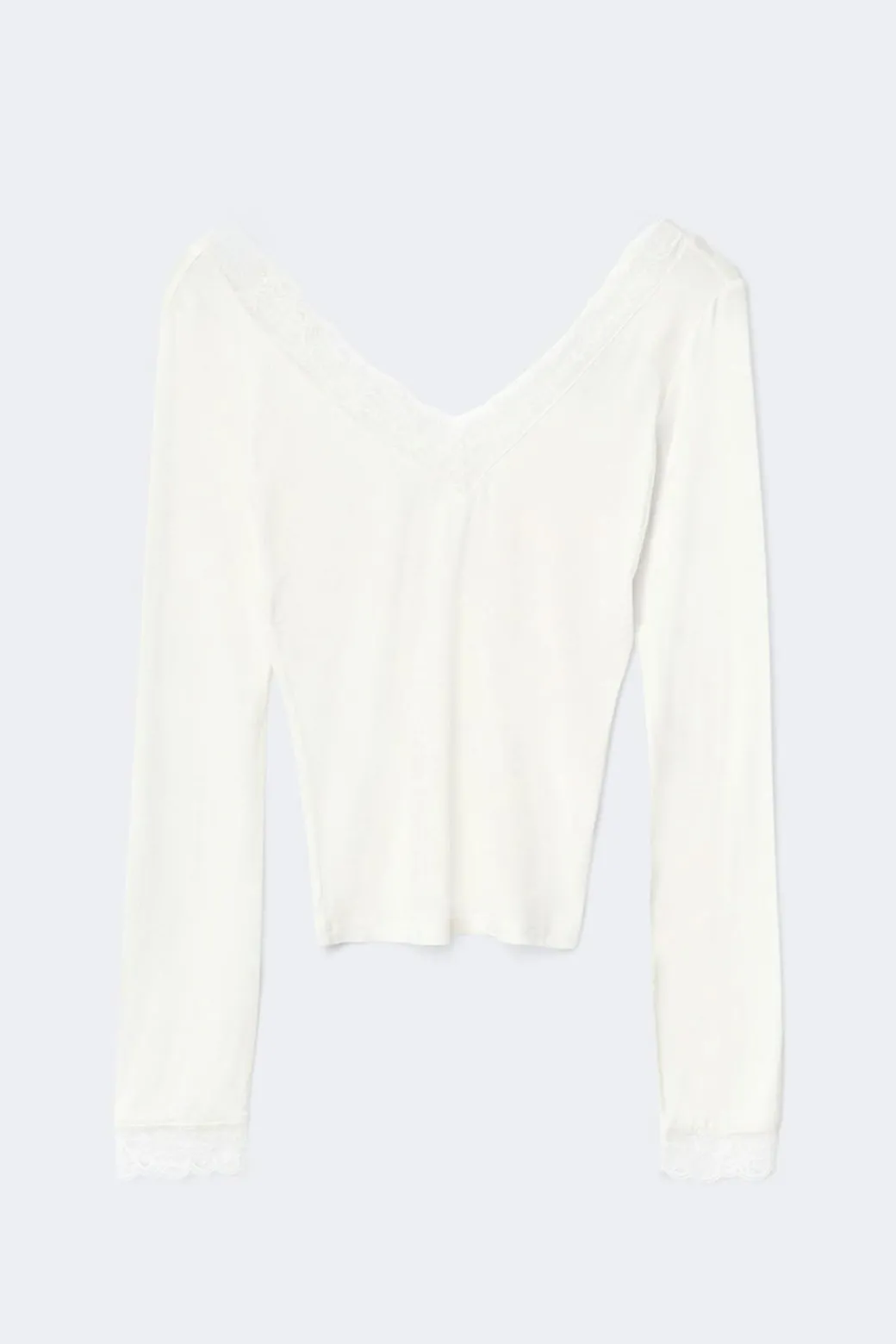 Soft lace loungewear top