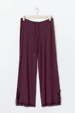 Soft lace loungewear trousers
