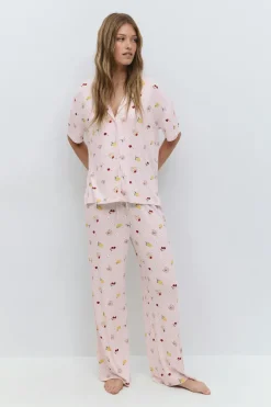 Soft shortsleeve pyjamas shirt