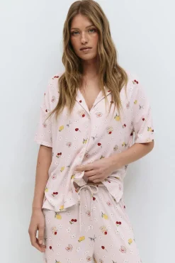 Soft shortsleeve pyjamas shirt