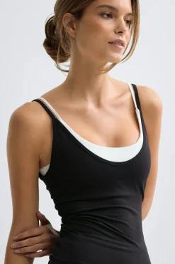 Soft strap yoga singlet
