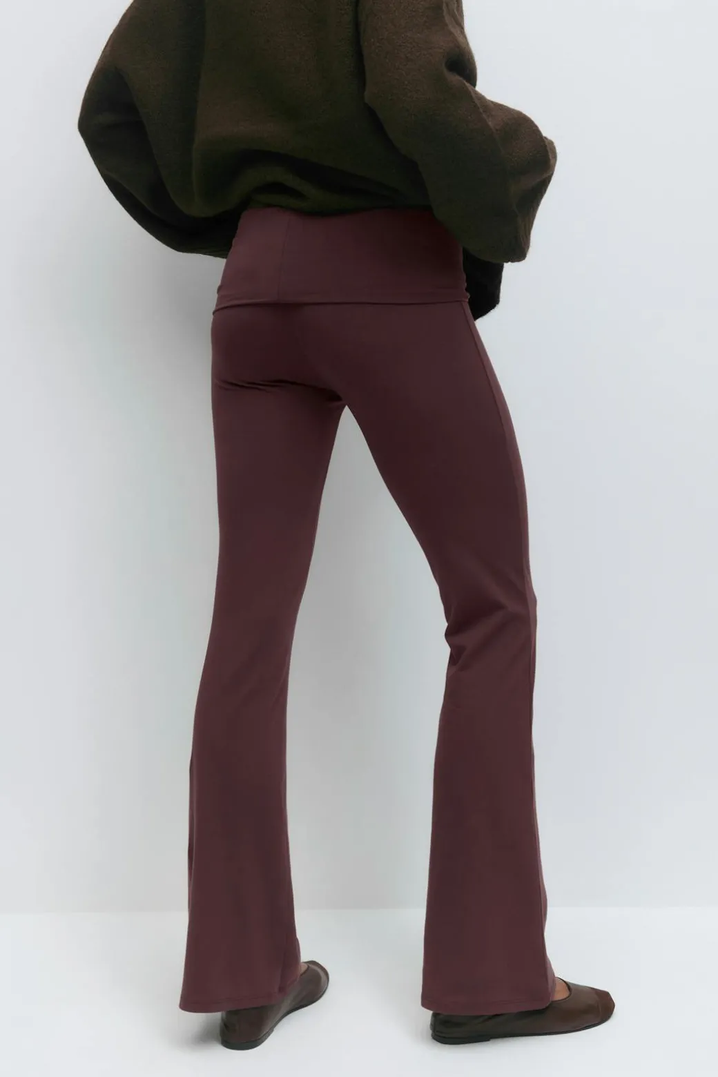 Soft touch folded trouser