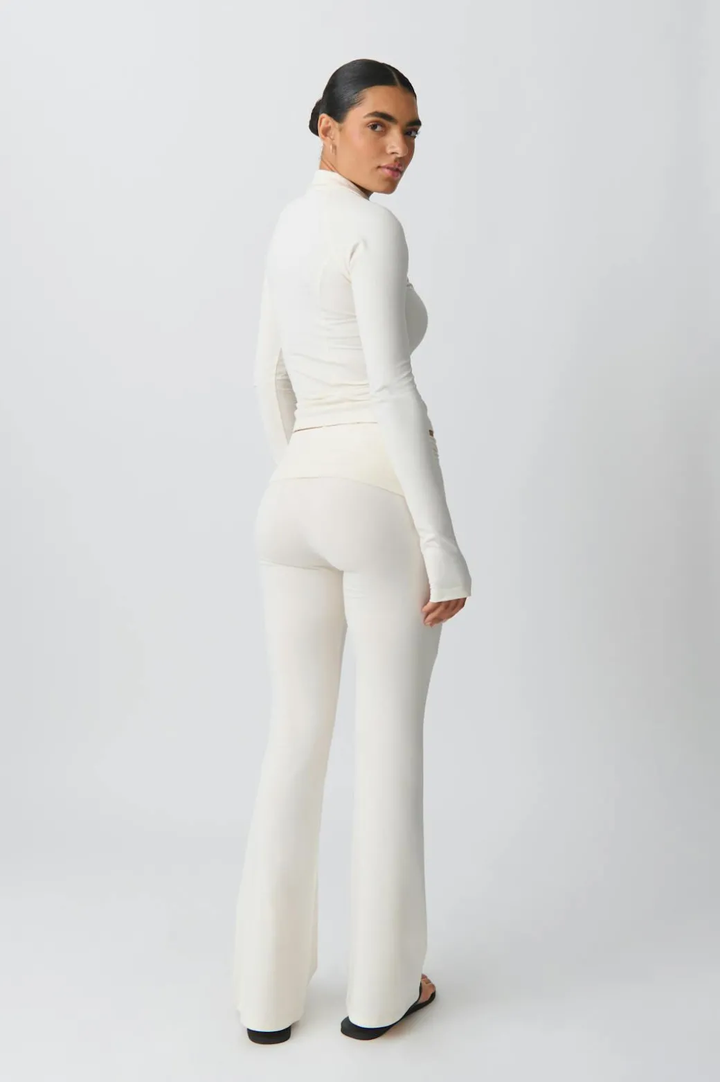 Soft touch folded trouser