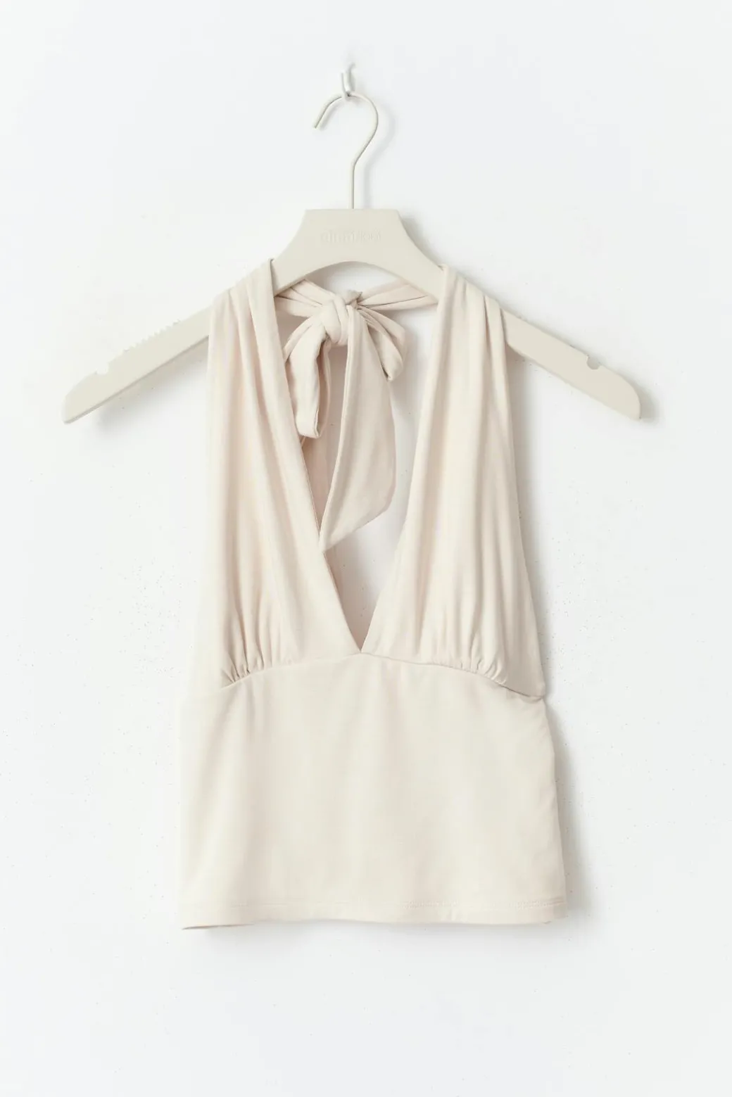 Soft touch halterneck top