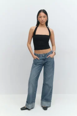 Soft touch halterneck top