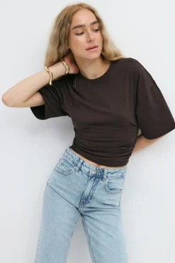 Soft touch ruched tee