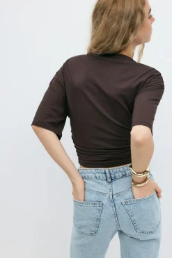 Soft touch ruched tee