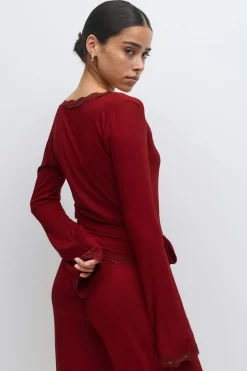 Soft wrap loungewear cardigan