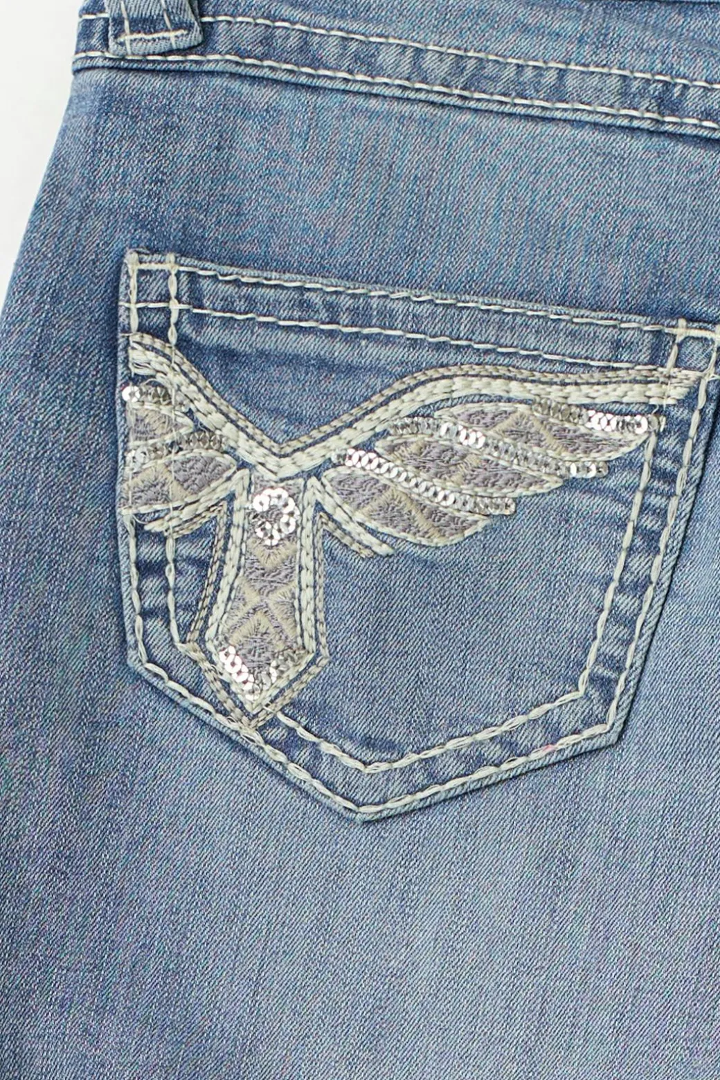 Sparkle low flare jeans