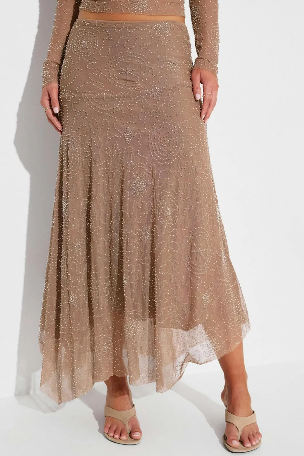 Sparkle midi skirt