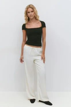 Square neck top