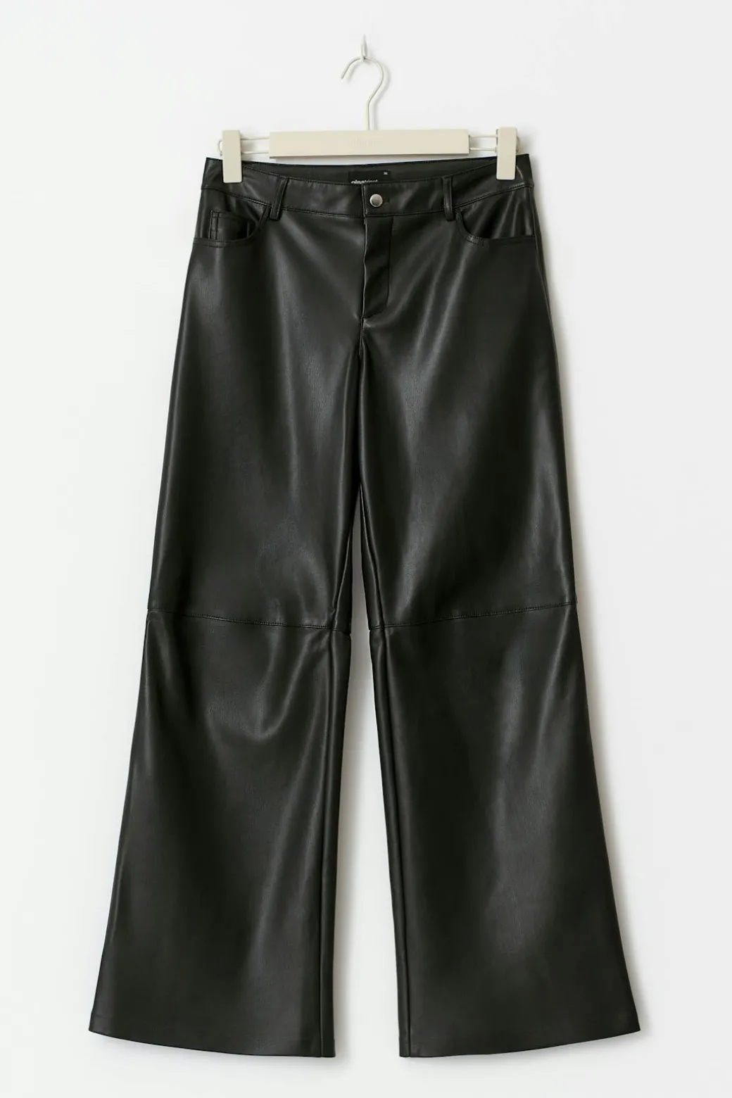 Straight pu trousers