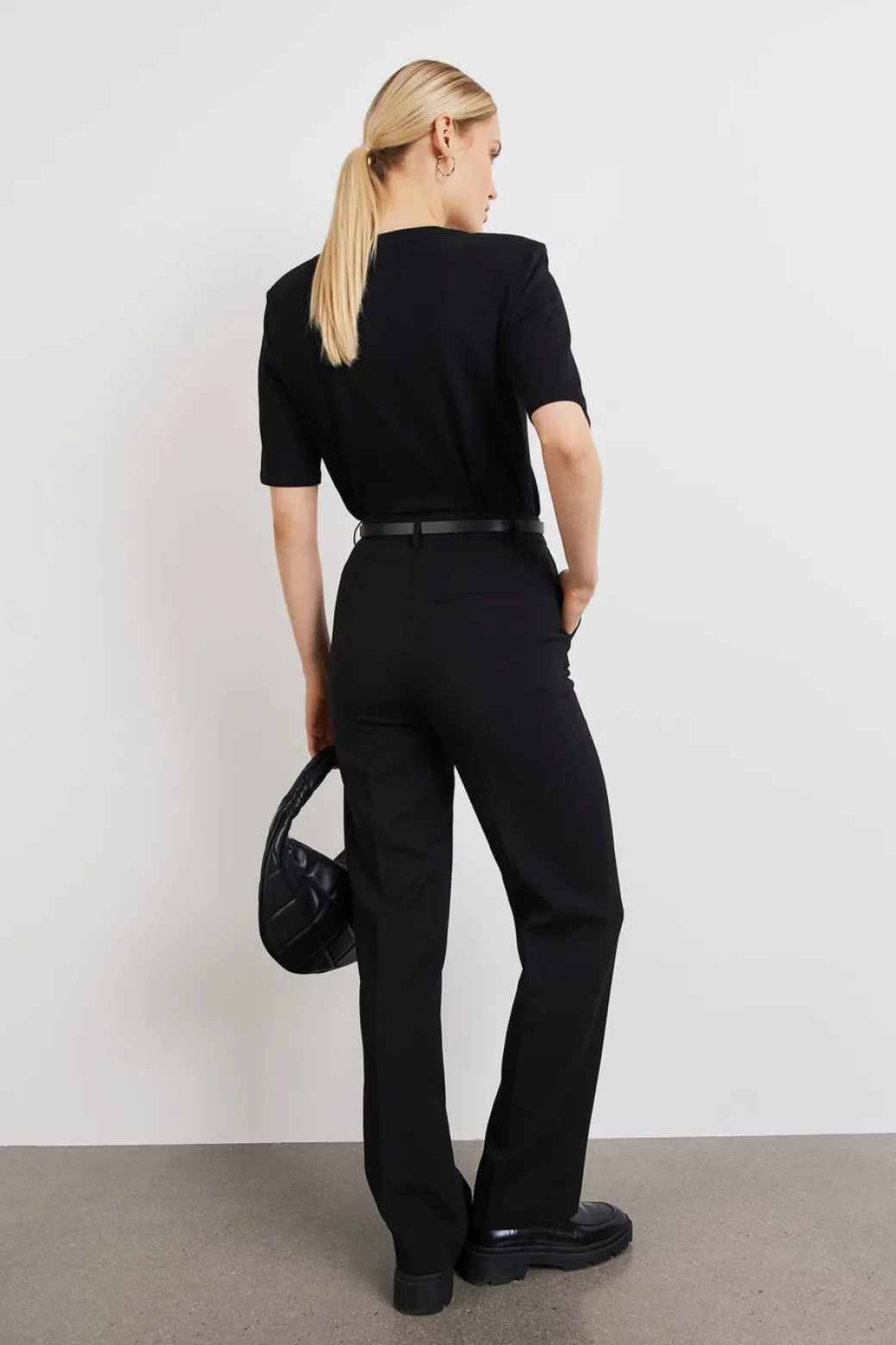 straight tall trousers