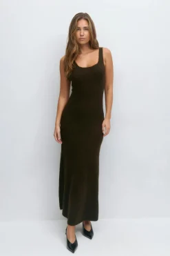 Strap knitted dress
