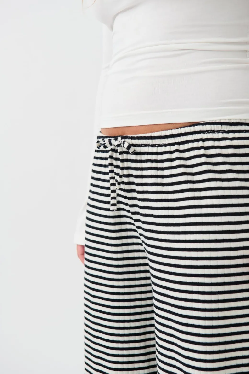 Striped soft trousers