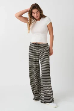 Striped soft trousers