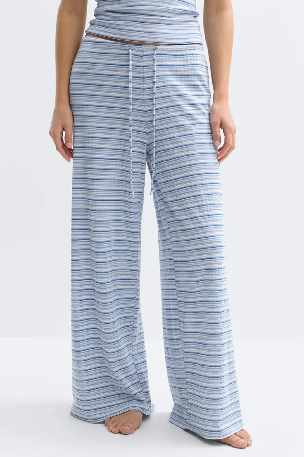 Striped soft trousers