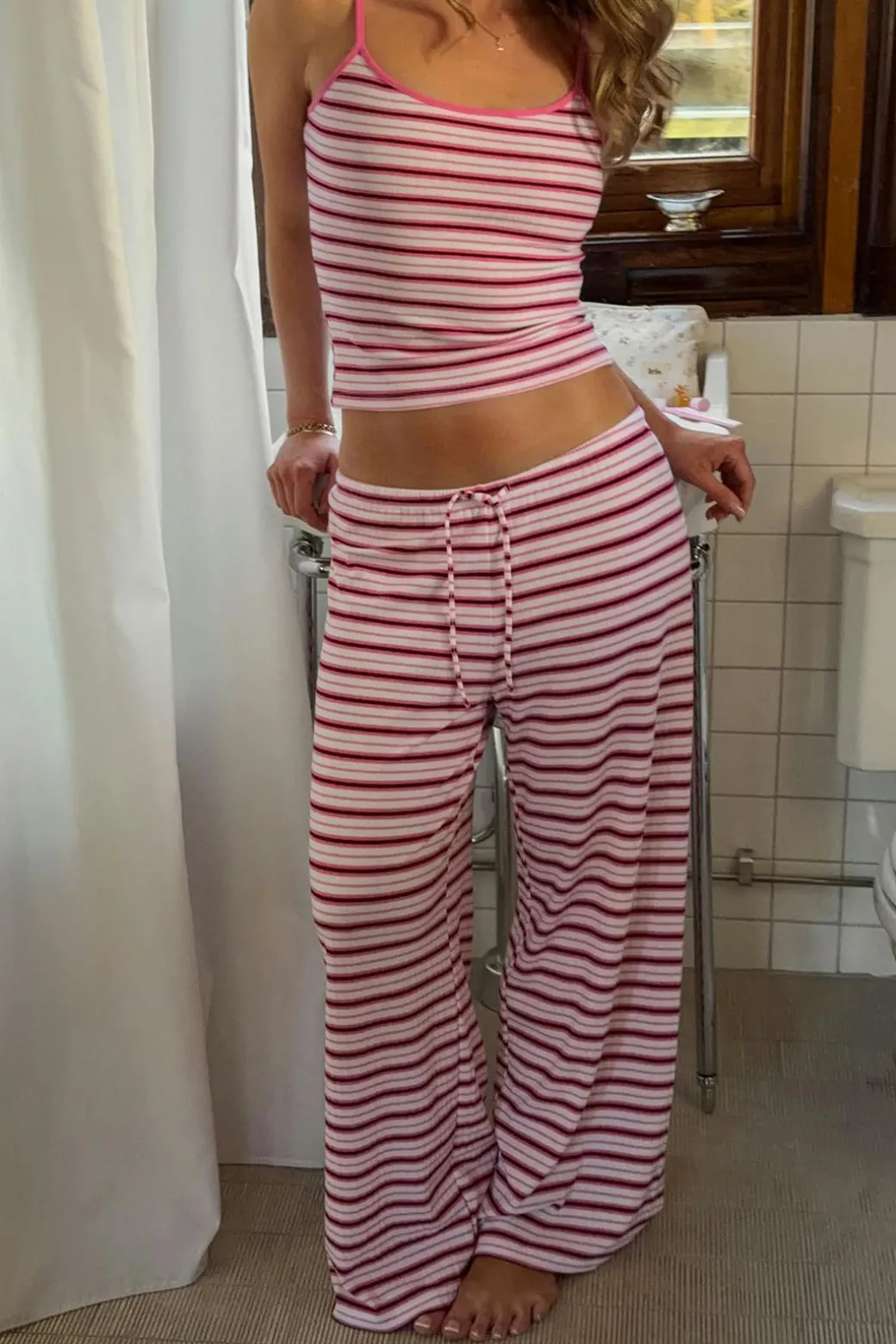 Striped soft trousers