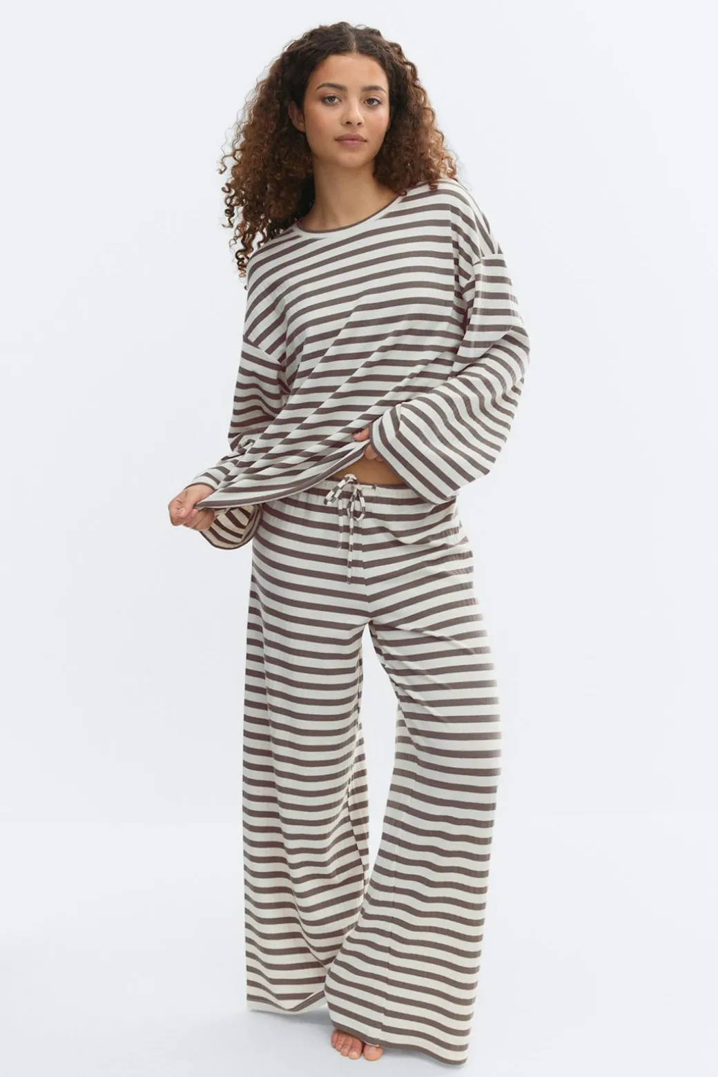 Striped soft trousers