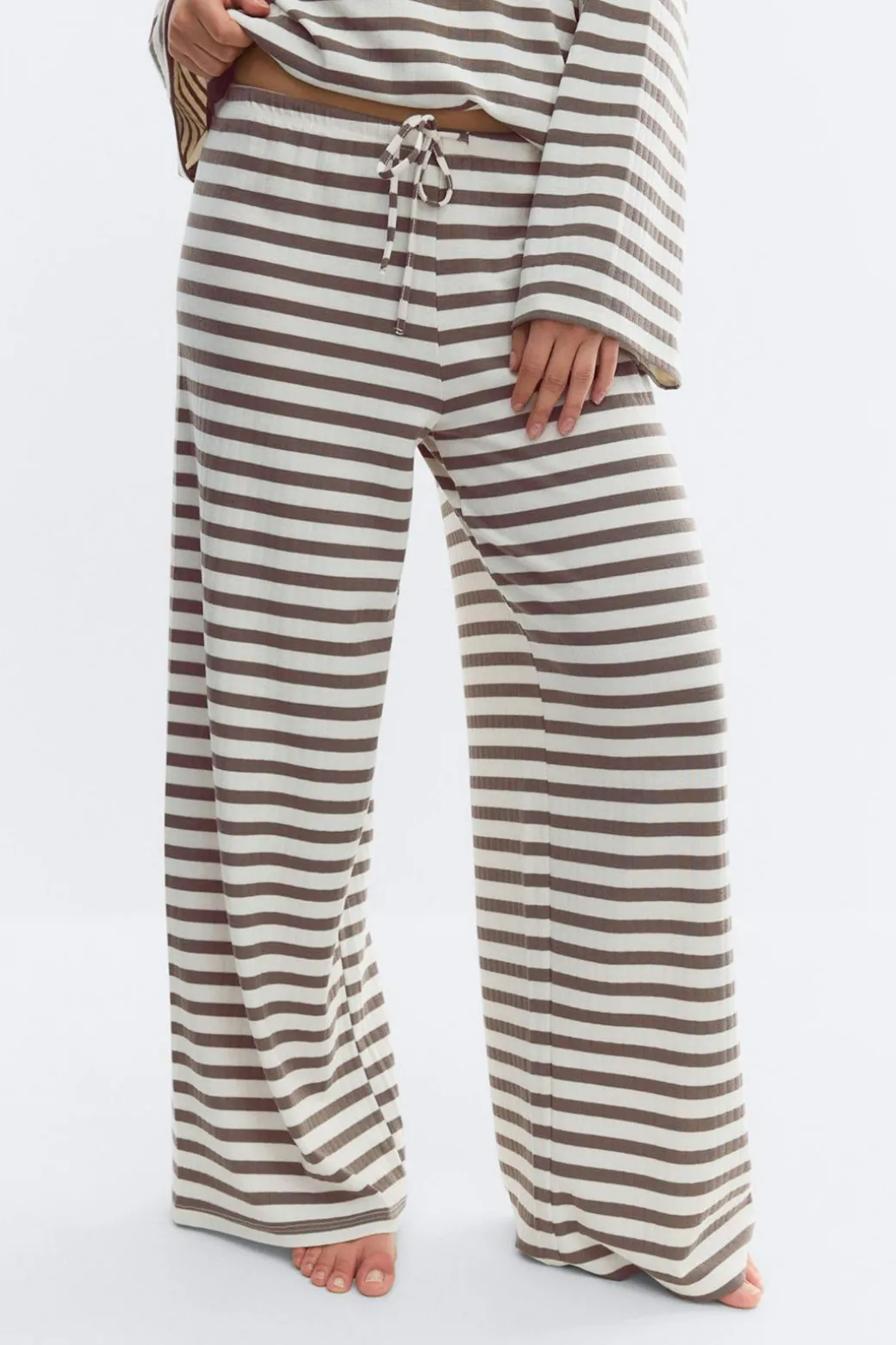 Striped soft trousers