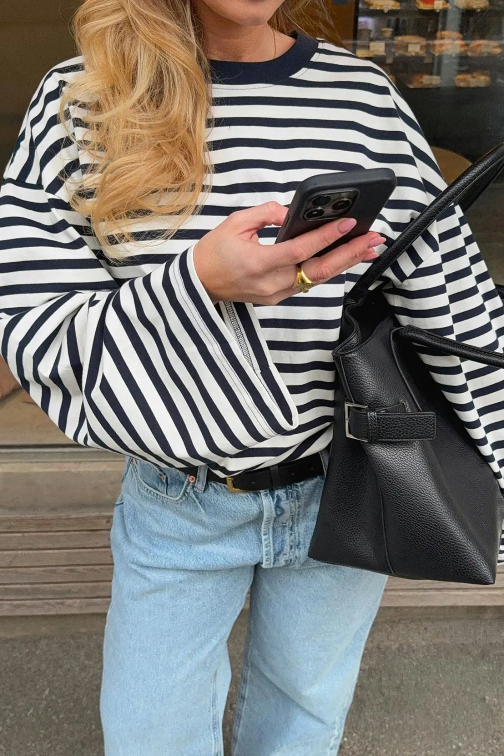 Stripe long sleeve tee